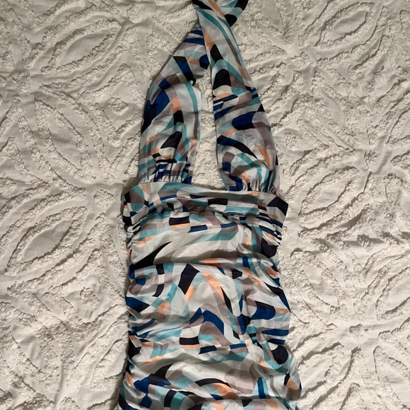 Multicolor patterned halter top dress - Picture 3 of 6